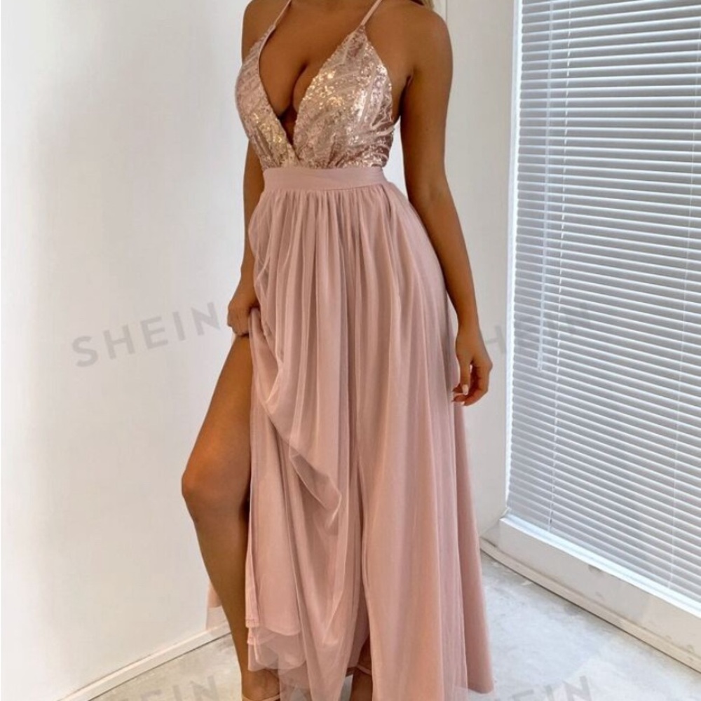 Shein Sequin Prom dress